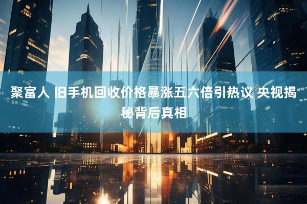 聚富人 旧手机回收价格暴涨五六倍引热议 央视揭秘背后真相