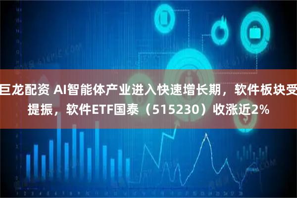 巨龙配资 AI智能体产业进入快速增长期，软件板块受提振，软件ETF国泰（515230）收涨近2%